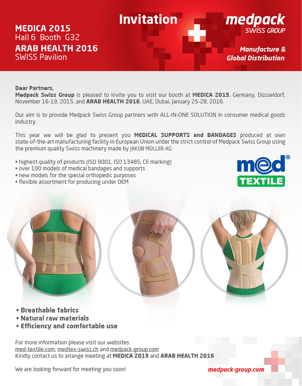 Invitation to Medica 2015 and Arab Health 2016